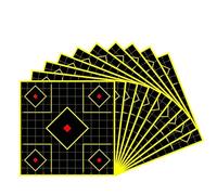 12 Inch Bright Chevron Fluorescent Yellow Aiming Reaction Target Self-Adhesive Sticker Per L'allenamento Al Tiro