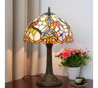 12 inch Lamp Stained Glass Table Lamp Bedside Reading Desk Light Flower Baroque Night Lamp Antique Art Craft Gifts Lover Kid Living Room Bedroom Study,Bird