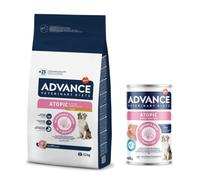12 kg Advance Veterinary Diets + 400 g alimento umido - 12 kg Atopic con Coniglio + 400g Atopic Medium/Maxi