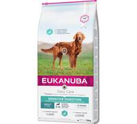 Eukanuba Cura quotidiana Adult Sensitive Digestion 12kg + sorpresa per il cane GRATIS