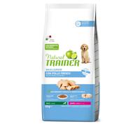 12 Kg Natural Trainer Cibo Secco Junior Maxi con POLLO per Cane Croccantini