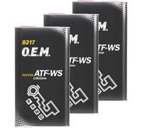 12 L MANNOL 4 Litri O.E.M. 8217 ATF WS Olio Cambio Automatico