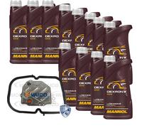 12 L mannol Dexron III Vaico Filtro Olio Trasmissione per Mercedes-Benz Saloon
