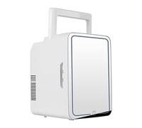 12 L Mini Frigo Trucco Specchio Frigoriferi Frigorifero Portatile Di Bellezza Con Luce LED A 3 Marce Cibo Che Riscalda Il Dispositivo Di Raffreddamento Per La Cura Della Pelle E Cosmetici AC + DC