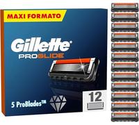12 Lame di Ricambio STREAMVOY per Rasoi Gillette Proglide e Fusion5, Tecnologia EverGlide per una Rasatura Più Liscia, Durevoli e di Precisione (12)