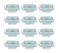 12 Lamette di Ricambio Premium per Rasoio da Donna, Venus Lamette Donnai a 3 Strati con Striscia Idratante Skin Cushion, Compatibili con Venus Extra Smooth, per una Rasatura Profonda e Duratura