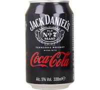 12 lattine di coca cola e jack daniel's ml.330 vol. 5%