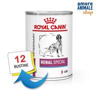 12 lattine - Royal Canin RENAL SPECIAL 410 gr - Alimento umido per cane CANI