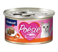 12 Lattine - VITAKRAFT Cibo per Gatti Poesie Mousse, Anatra - Umido Fodera