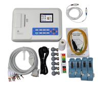 12 Lead 3 Channel ECG Electrocardiograph Portable EKG USB PC Software ECG300G