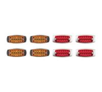 12 LED Sigillato Lato Evidenziatore Svendita Luce Pesce Forma Rimorchio - 6 Red