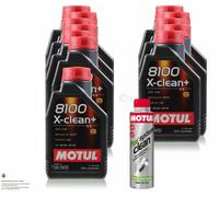 12 Litri MOTUL 8100 X-Clean+ 5W-30 Olio Motore 300ml Fuel System Clean 11267655