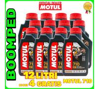 12 LITRI OLIO MISCELA 2 TEMPI MOTUL 710 SINTETICO 100% PER MOTO E SCOOTER 12MO01