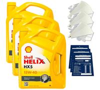 Olio motore SHELL Helix HX5 15W40, 4L