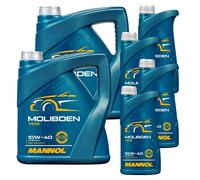 12 Litro MANNOL olio motore Molibden Benzina 10W-40 Api Sl / Cf Oil 11192376