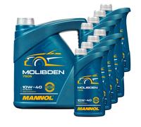 12 Litro MANNOL olio motore Molibden Benzina 10W-40 Api Sl / Cf Oil 11224295
