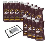 12 Litro MANNOL Trasmissione Atf AG60 Filtro Olio per Jeep Cherokee 4.0i 4x4