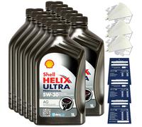 12 Litro Originale Shell Helix Ultra Prof. Ag 5W30 Olio 550040557 Acea C3 Set Da