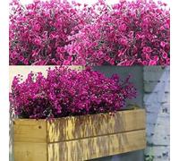 12 Lotti Arbusti Artificiali Cespugli Fiori Artificiali Resistente ai UV Esterni Piante Fiori Decorativi per Arrangiamento Floreale Centro Tavolo, Decorazione del Giardino Casa (Fuchsia)