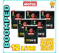 12 LT MOTUL OLIO MOTORE 2100 15W50 AUTO D'EPOCA SEMISINTETICO API SH/CF 06MO74