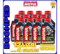 12 LT MOTUL TRANSOIL EXPERT 10W-40 FRIZIONE A BAGNO D'OLIO MOTO 2T 4T 12MO02