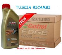 12 LT OLIO MOTORE CASTROL EDGE FST 5W30 LongLife e FILTRO OLIO OMAGGIO Comline