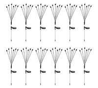 12 luci solari da giardino, luci lucciole per esterni, design impermeabile, 8 modalità flash, 6 LED, per patio, giardino, balcone