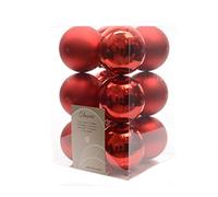 12 Lusso infrangibile Palline di Natale Decorazioni 60mm - Natale rosso