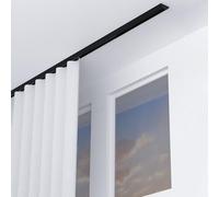 12 m Sistema di binari per tende Kit binario in metallo per la casa Soggiorno Ospedale RV Divisorio Ultra Sottile Bianco Rails Facile Installazione Soluzione Divisorio
