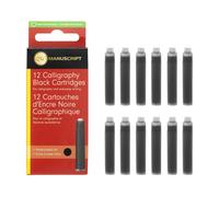 12 Manuscript Calligraphy Black Cartridges Black 12 Pack