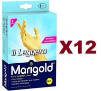 12 MARIGOLD IL LEGGERO GUANTI IN PURO Lattice di Gomma Naturale 7½ M NON FELPATO