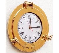 12 '' Marine Brass Ship Window Oblò Orologio da parete Decor Vintage...