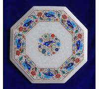 12 " Marmo Caffè Tavolo Top Pietra Dura Arte Semi Precious Inserto Arredo Casa