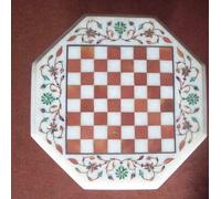 12 " Marmo Scacchi Table Top Inserto Handmade Lavoro Per Arredo Casa