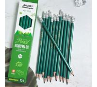 12 matite verdi 2B fresche e semplici con gomma e 1 temperamatite, facili da temperare, non si rompono facilmente, scrittura chiara, speciali per l'apprendimento e gli esami degli studenti, set di can