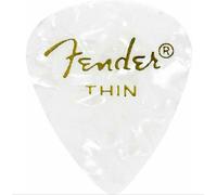 12 Mediatori Fender 351 Forma - Thin - Bianco Moto - 1980351705 Per Chitarra