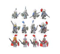12 Medieval Action Figures Army Minifigures Toys Set