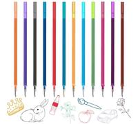 12 mine di ricambio cancellabili, compatibili con Legami, 0,7 mm, altezza 13 cm, cancellabili, facili da cancellare, ricariche per penne cancellabili, colori misti