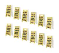 12 mini clip porta-appunti in acrilico per scrivania, segnali di avvertimento