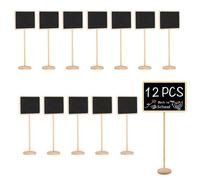 12 mini lavagnette con supporto, piccole lavagne per segnaposto, segnaposto, decorazioni per eventi, feste, matrimoni, negozi, buffet, bar (8 x 6 cm)