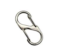 12 mini moschettoni in lega di alluminio S, fibbia in zinco, doppio moschettone a forma di S, clip di sicurezza, design a doppio anello per la casa, per esterni