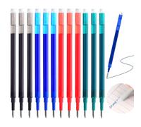 12 miniere di ricambio migliorate 0,7 mm, compatibili con Pilot FriXion (nero, blu, rosso, verde) cancellabili, lunghezza di scrittura: 400 m, miniera intercambiabile