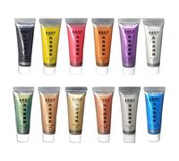 12 ml di vernice acrilica metallizzata color oro, pigmenti in resina argentata, per gioielli epossidici UV, per pittura, pittura metallizzata, set professionale su tela su legno