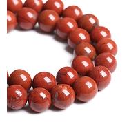12 mm, 30 pezzi, pietra naturale cinese rosso Jaspers Spacer perline per gioielli fai da te
