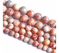 12 mm 32 perline sfuse di diaspro in pietra naturale rossa per la creazione di gioielli fai da te braccialetto