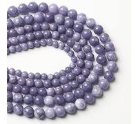 12 mm, 32 pezzi, perle di pietra di Angelite viola naturale, pietra di lavanda, perline rotonde sciolte per la creazione di gioielli, braccialetto fai da te, collana, orecchini (991, lz)