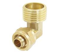 12 mm x 1/2 ", pneumatico PT-Tubo a gomito con filettatura-Accoppiatore attacco rapido (tono oro)