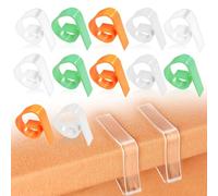 12 mollette colorate per tovaglia per esterni, in plastica infrangibile, per tavoli spessi fino a 1-3 cm, mollette per tovaglia, porta tovaglia per picnic, feste in giardino (bianco vine)
