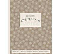 12-Month Undated Planner 7.5 x 9.25 Inch Weekly & Monthly Planner | Life Planner with Goals, Budget, Finances, Mindfulness, Habit Tracker, Meal Planner | 160 Pages | Colorful Floral Aesthetic Design