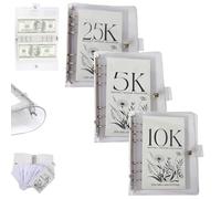12 Monthly Savings Challenges Binder, 12-Month Envelopes Money Saving Challenge Binder, Monthly Money Saving Challenge Binder, 2.5k/5k/10k Dollars Savings Challenge Book With Envelopes (1 set)